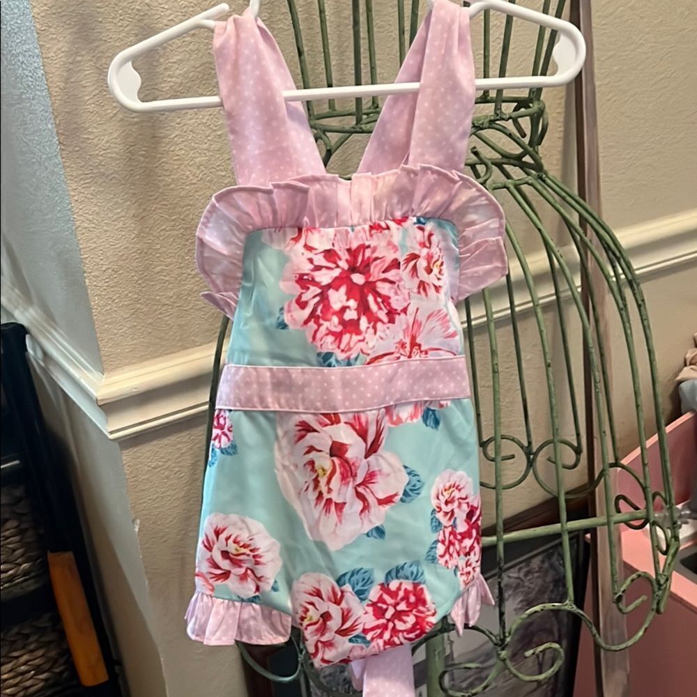 Floral Ruffle Romper Southern taters